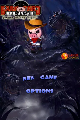 Barnyard Blast - Swine of the Night (USA) (En,Fr,Es,Pt) screen shot title